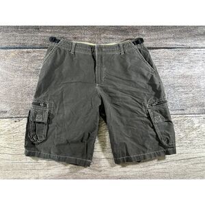 Kuhl Dry Shorts Mens XL Grey Cargo Utility Pockets Straps Hiking Outdoor